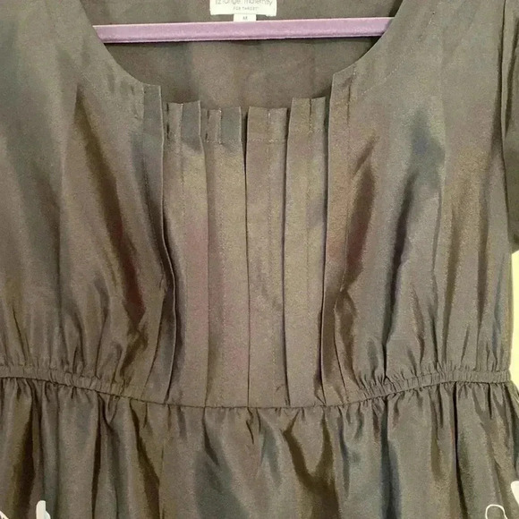 Liz Lange Maternity for Target Black & White Midi Short Sleeve Dress Size Medium - Picture 2 of 10